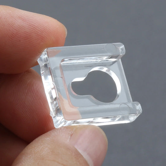 4x Quadratische Acryl Wandhaken Klar für Bilderrahmen & Deko Kürbis Form