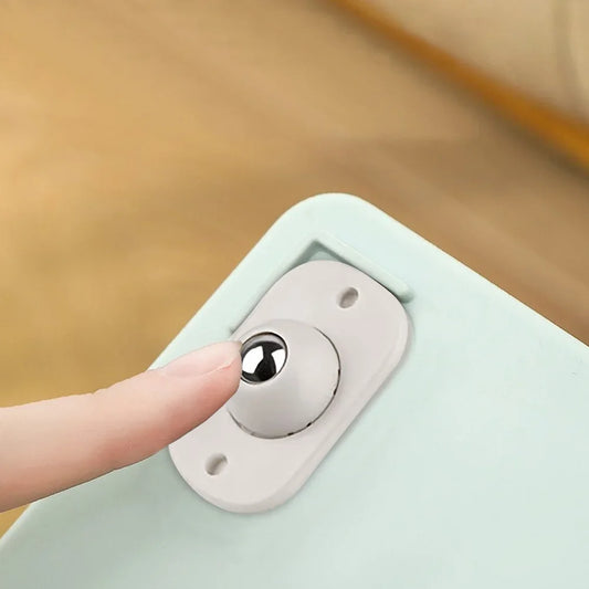 4 Stück 360° selbstklebende Möbel-Rollen aus ABS - Edelstahl, langlebig