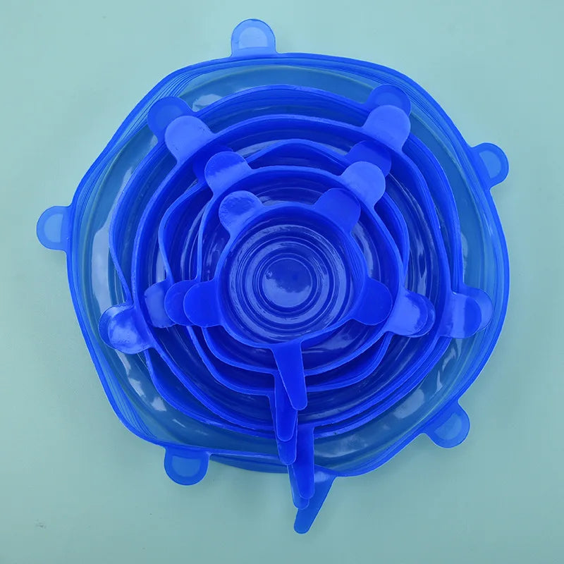 Dehnbare Silikon-Abdeckungen für Lebensmittel Frischhaltedeckel wiederverwendbar