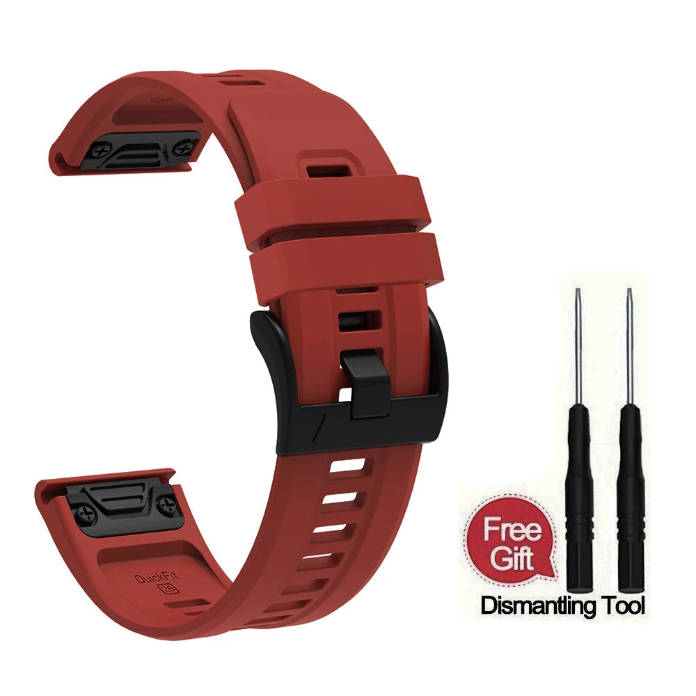Silikon-Uhrenarmband 22-26 mm für vielseitige Smartwatch Modelle