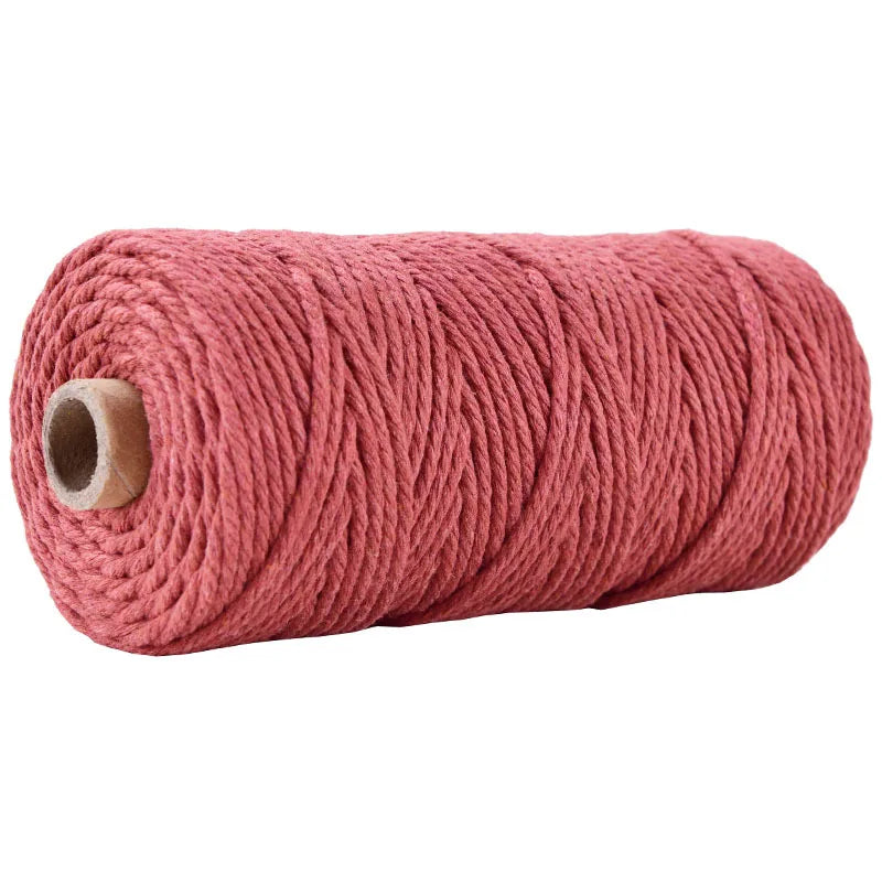 100 m Rolle bunte 3 mm Baumwollschnur für DIY und Dekoration