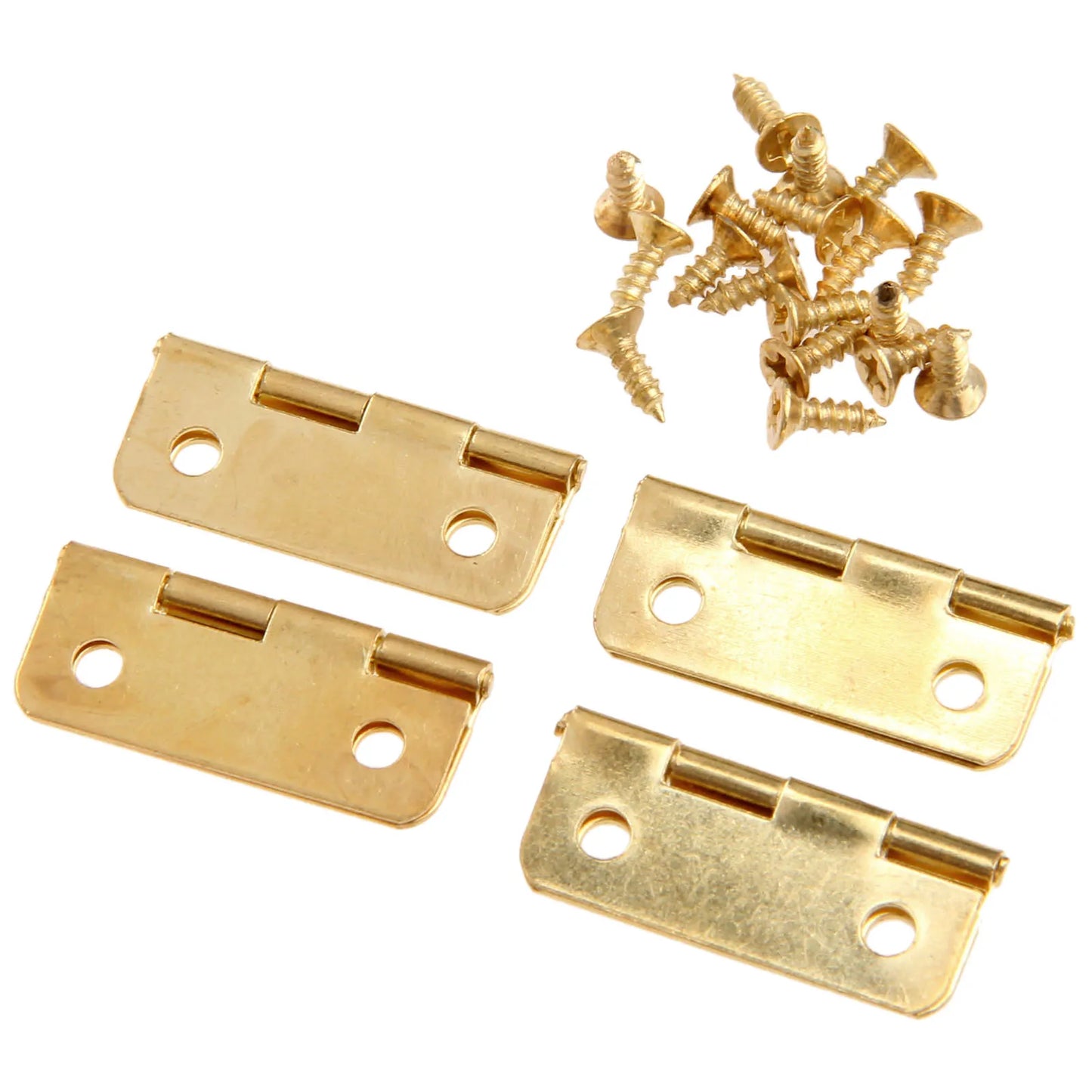 12 Goldscharniere für Möbel und Schmuckschatullen - Mini Retro