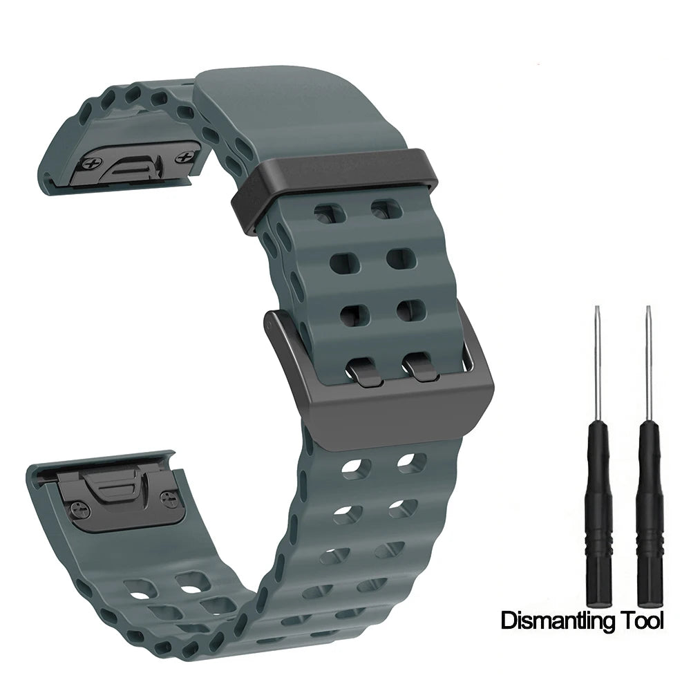 Silikon-Uhrenarmband 22-26 mm für vielseitige Smartwatch Modelle