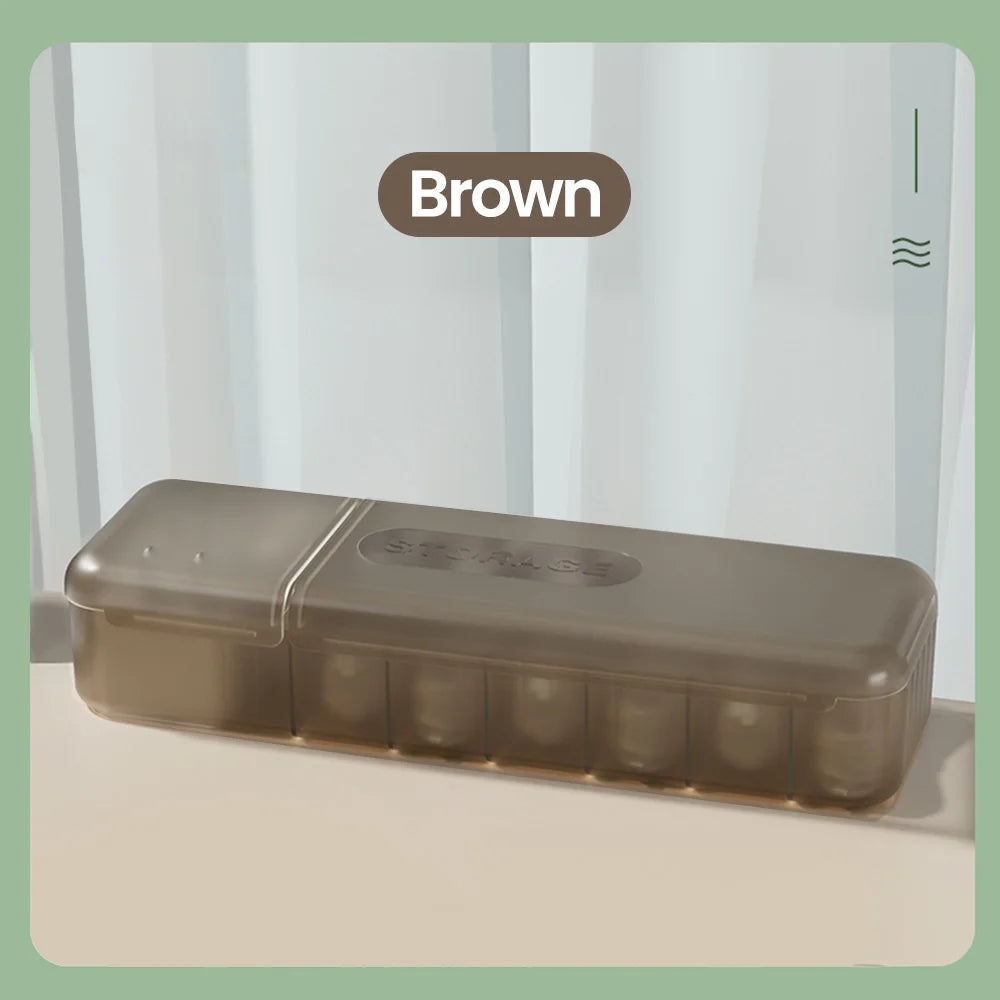 Kabelbox mit 7 Fächern für einfache Kabelorganisation zu Hause und Reise