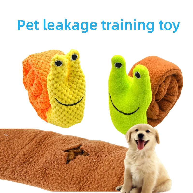 Interaktives Hundespielzeug Schnecke aus Plüsch für Zahnpflege und Training