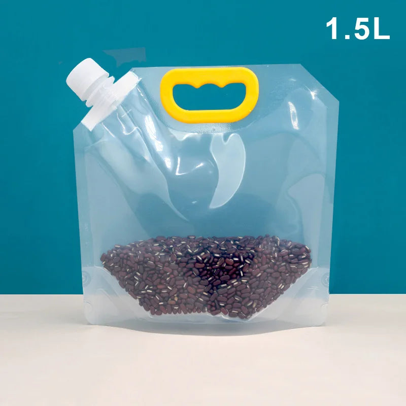 Stand-Up Nachfüllbare Lebensmittelbeutel für Getreide und Flüssigkeiten 5-10 Stück