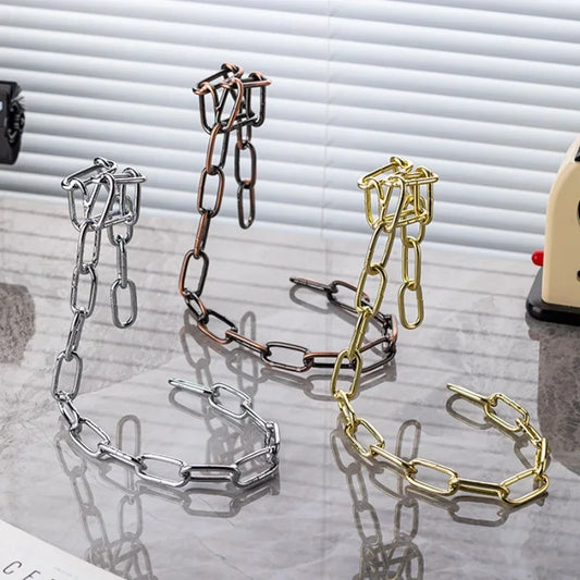 Kreative Metall Kette zum Hängen als Wein Rack und Dekoration