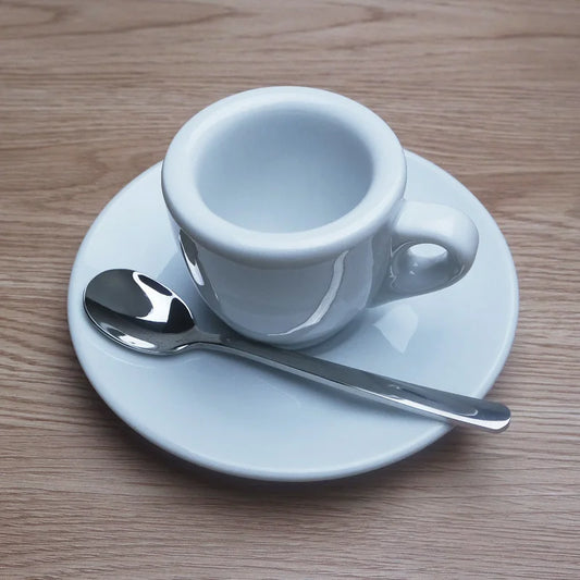 Espressotassen und Untertassen Set aus Keramik 9 mm Dick