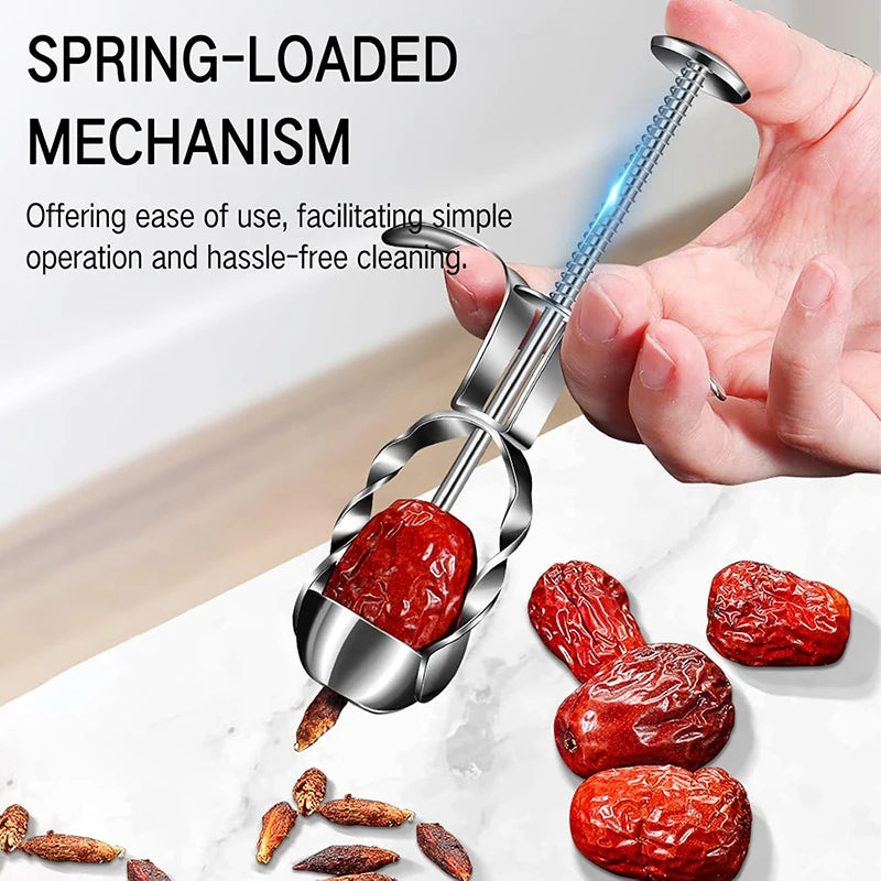 Edelstahl Obstkerner für Kirschen - Datteln – Komfortabler Pitter