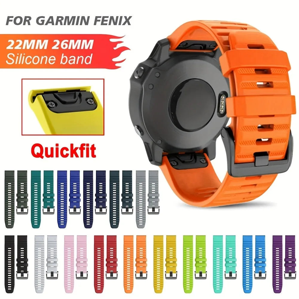Silikon-Uhrenarmband 22-26 mm für vielseitige Smartwatch Modelle
