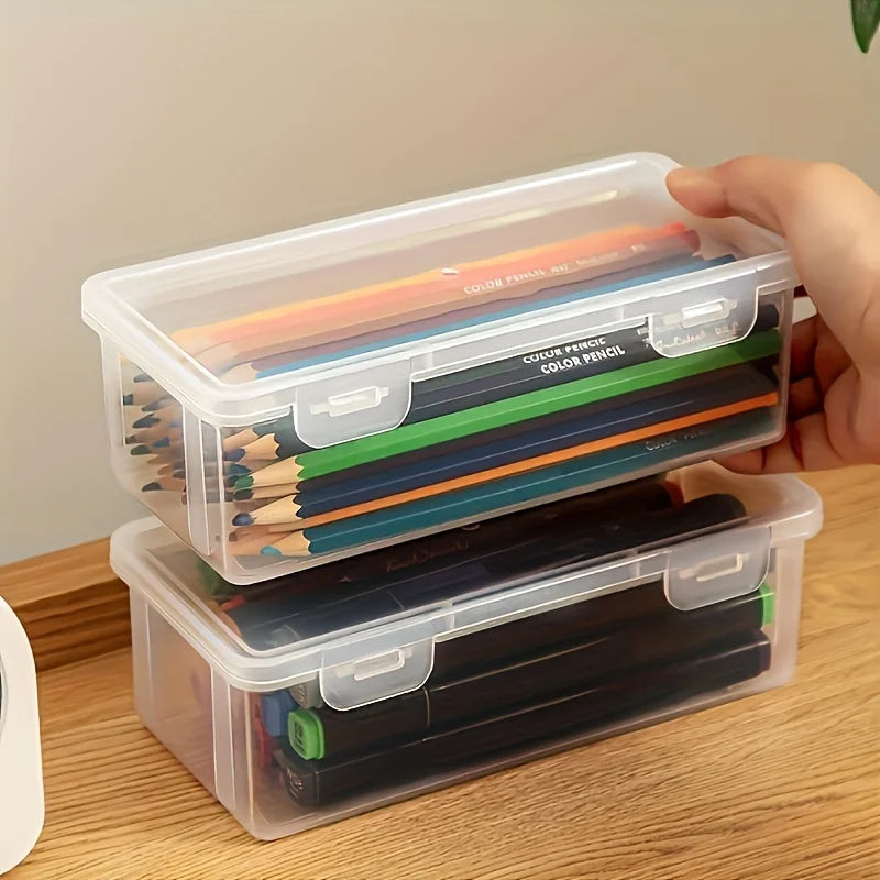 Robuste 1/4 große transparente Aufbewahrungsbox mit Klappdeckel – 12L, bis 100 kg belastbar