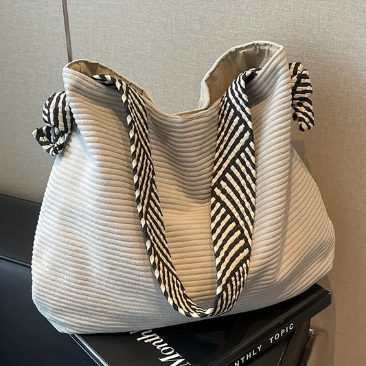 Cord Einkaufstasche mit großem Fassungsvermögen und modischem Design Damen