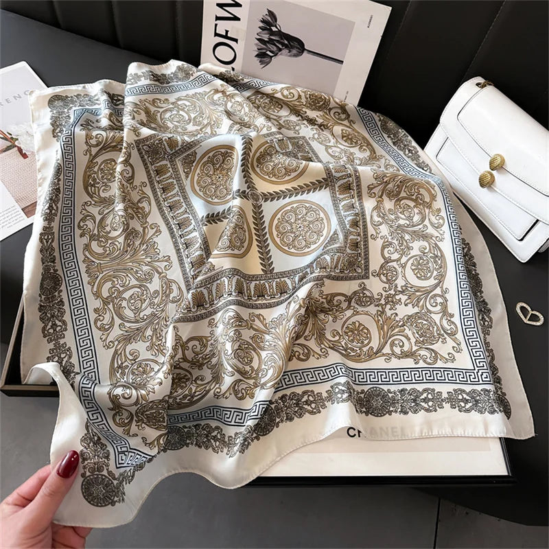Vielseitiger 70x70 cm Damen Schal aus seidigem Polyester – stilvoll - leicht