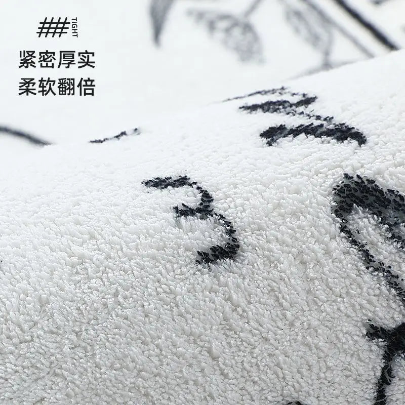 Niedlicher schwarzer Katzen Teppich Kaschmirimitat rutschfest für Zuhause