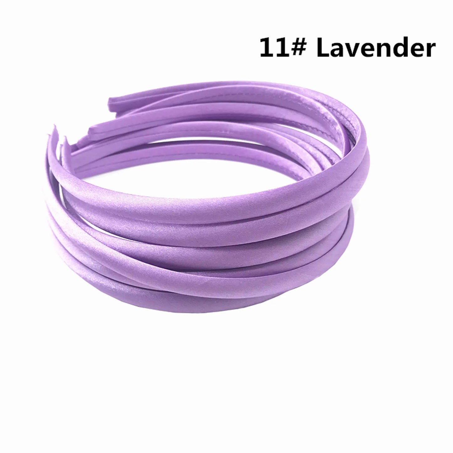 Stoffbezogenes Haarband 1 cm Breite Unisex 10/60 Stück bunte Farben
