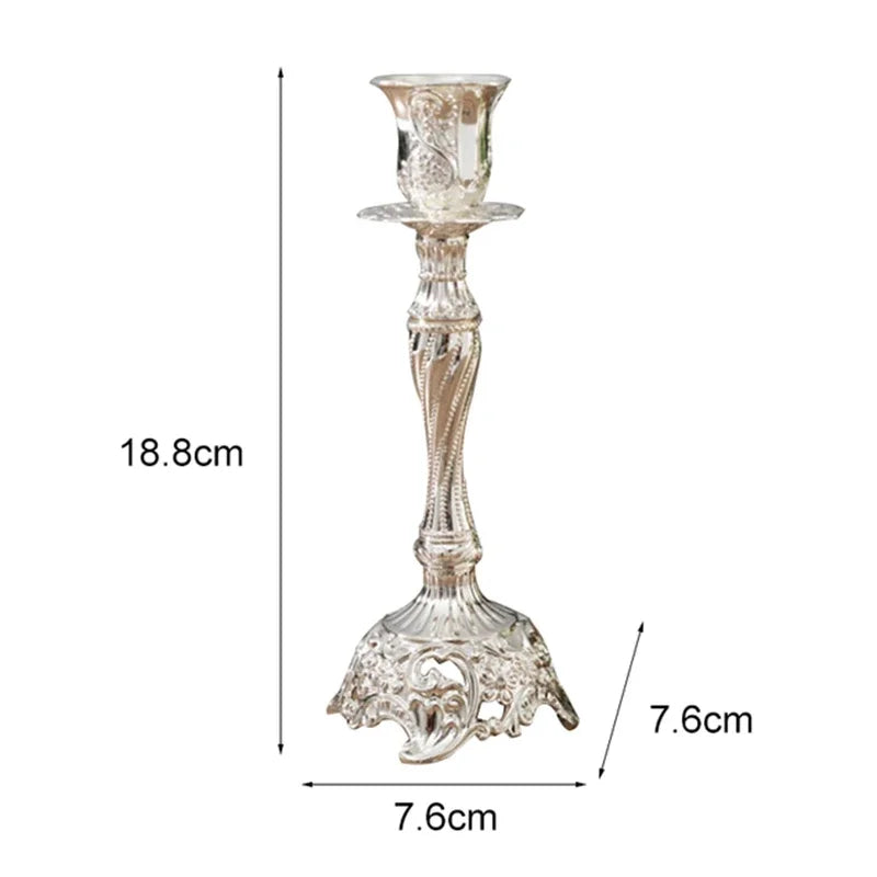 Kerzenhalter-Set, 2-teilig, Metall, Gold/Silber - Yabubest - Home & More