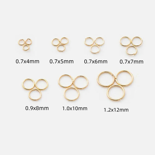 200 Teile Metall Jump Split Ringe 3-12mm für Schmuck DIY Zubehör