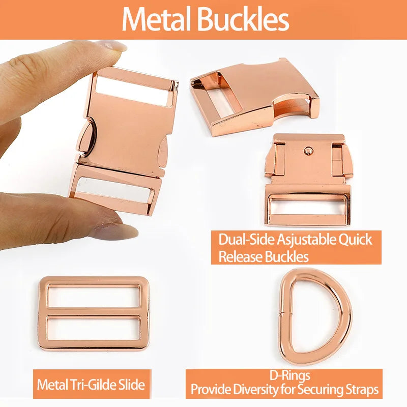 Roségold Metall D-Ring Schnallen 15-38mm für Tasche Gürtel DIY 1/2 Sets