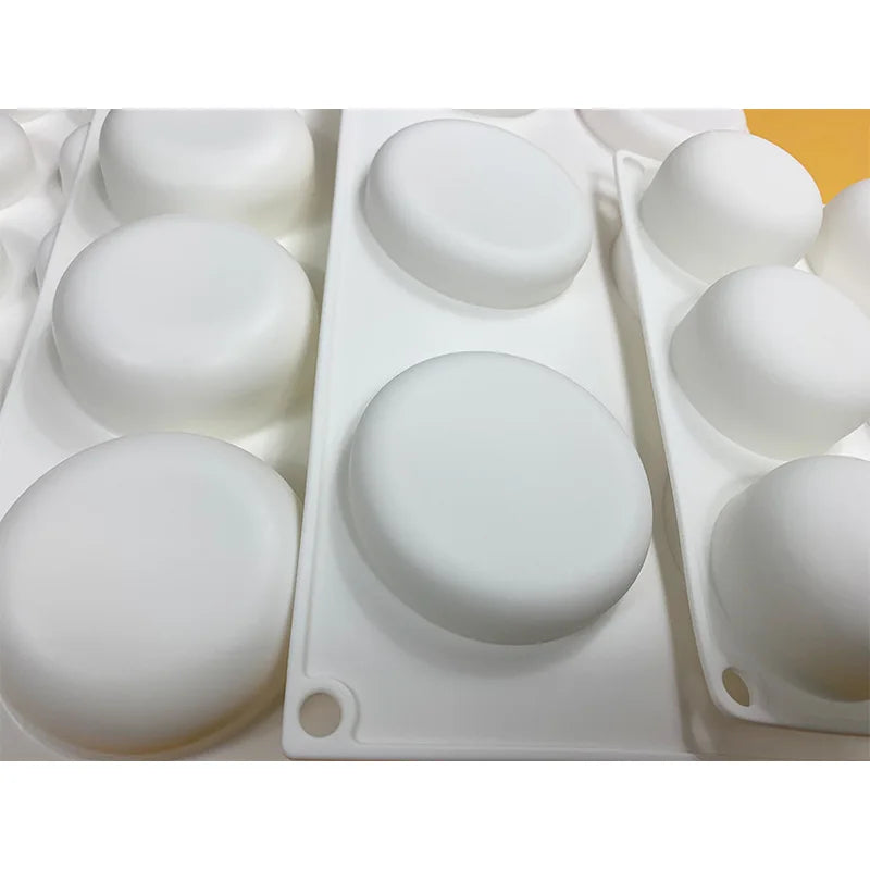 Flache runde Mousse-Kuchen-Silikonformen in 7 Optionen für Backwerkzeuge