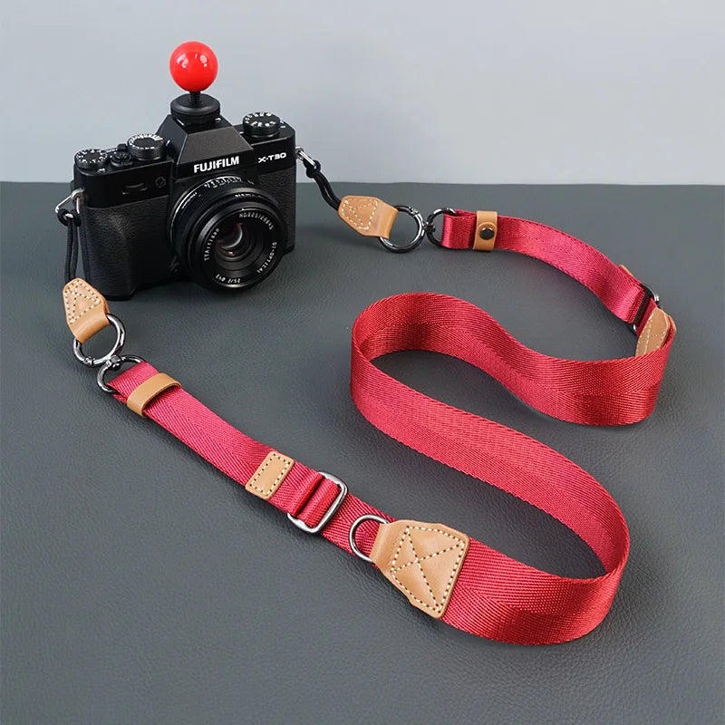 Nylon Kameragurt Schultergurt verstellbar Schnellverschluss Systemkamera