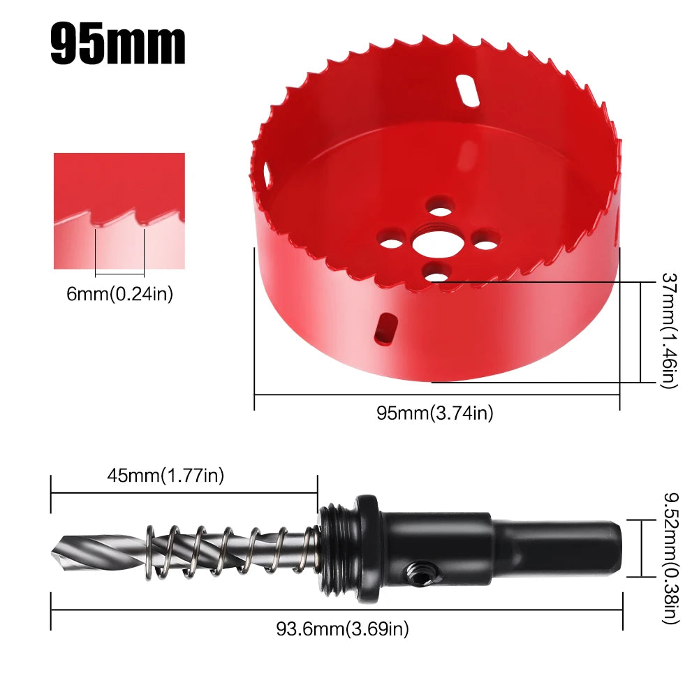Vielseitige 15-200mm Lochsäge HSS M42 Bimetall für Metall Holz Kunststoff DIY
