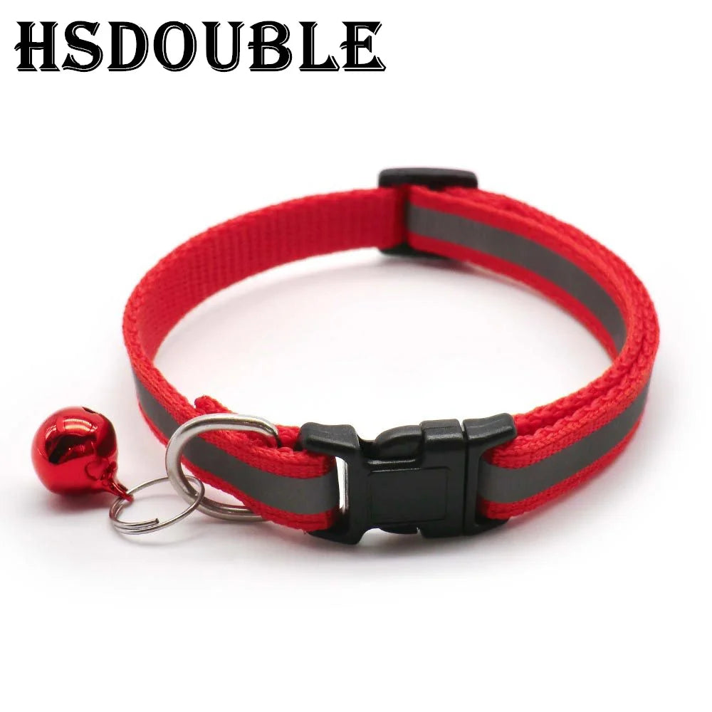 Reflektierendes Katzen- und Hunde-Halsband mit Glocke aus PVC - PP