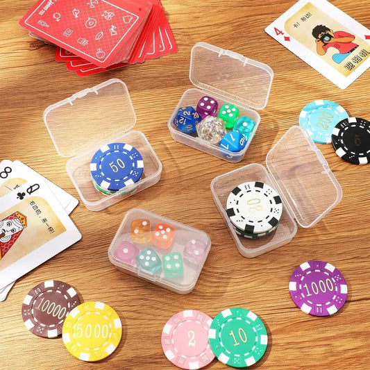 6er Set transparente Mini-Organizer mit Klappdeckel für kleine Gegenstände