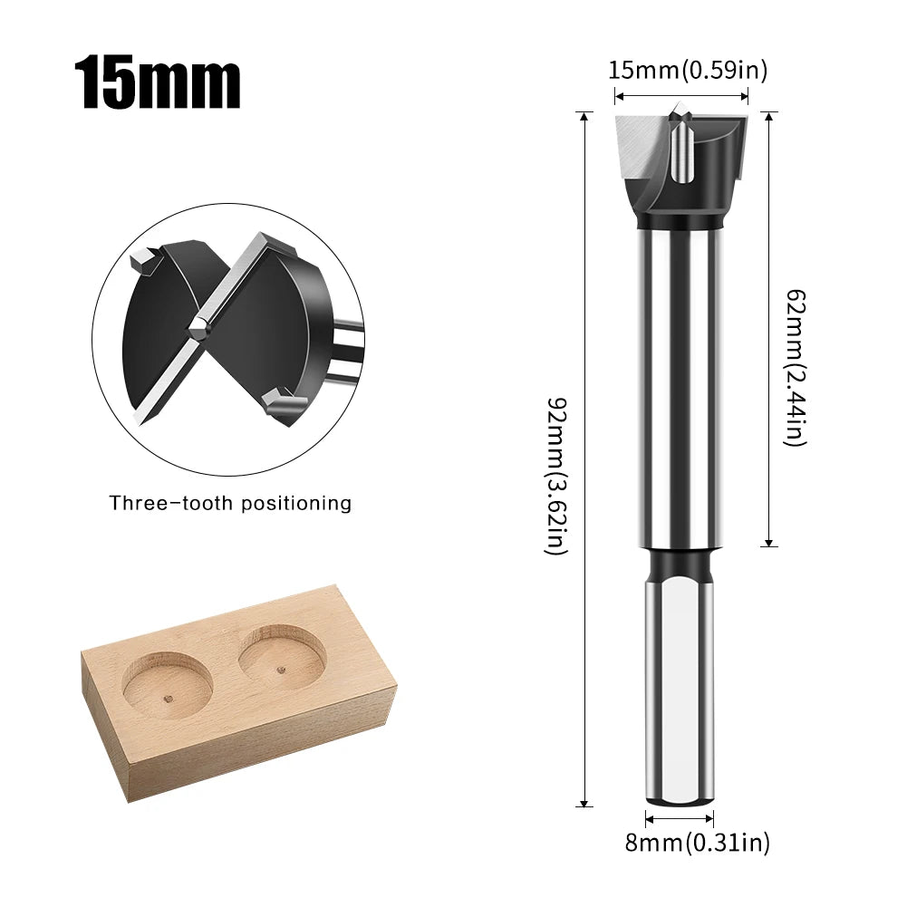 Präziser Hartmetall Forstner Bohrer 12-60mm für Holzbearbeitung