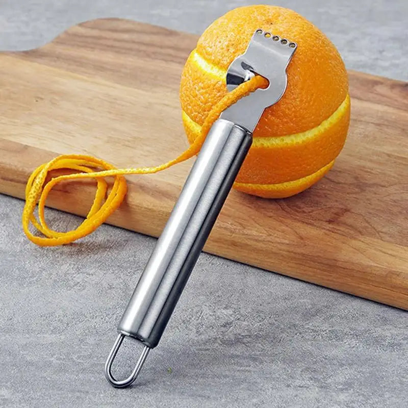 Edelstahl Zitrus Zester - Schäler mit ergonomischem Design 16cm