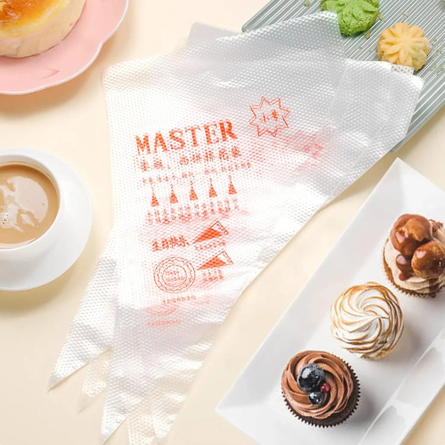 Einweg Spritzbeutel aus Kunststoff – Profi Kuchen Dekorieren Set 100-500 Stück