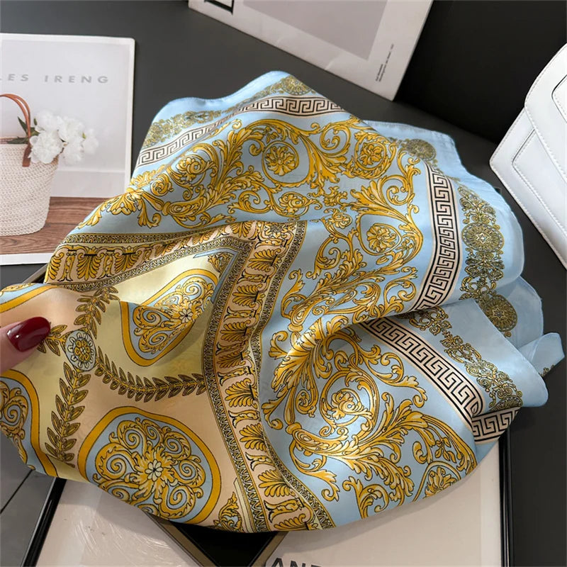 Vielseitiger 70x70 cm Damen Schal aus seidigem Polyester – stilvoll - leicht