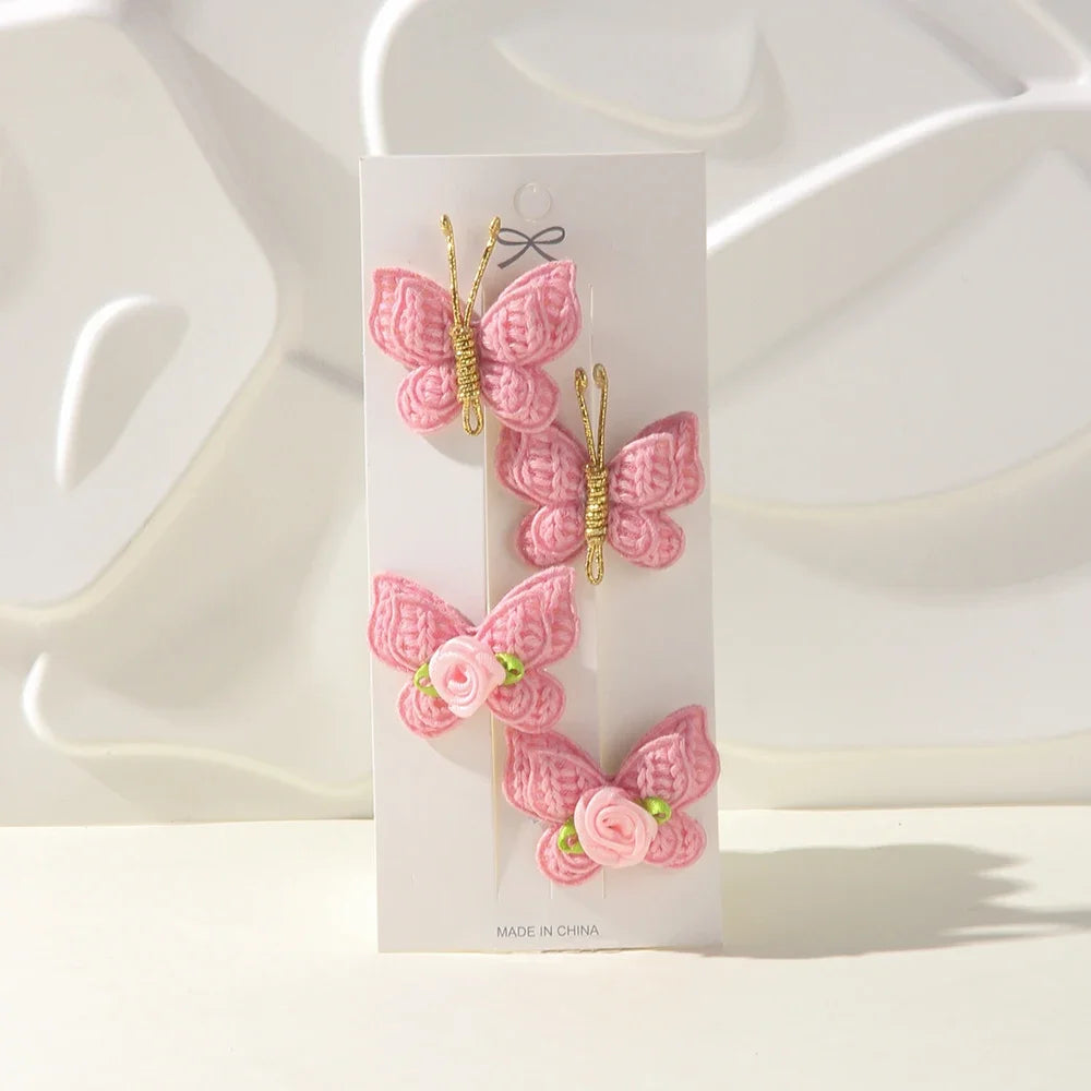 Handgefertigte Haarspangen für Mädchen – Woven Bow Clips