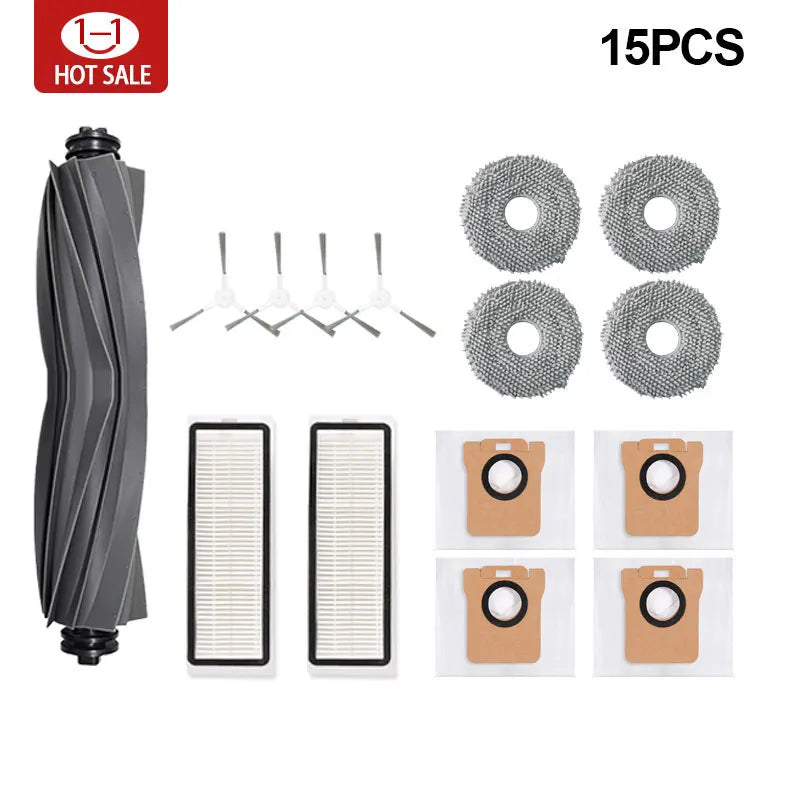 Effiziente Ersatzteile für Robot Vacuum X20+: Staubbeutel, Bürste - HEPA-Filter Set