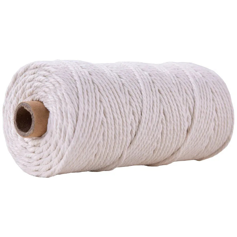 100 m Rolle bunte 3 mm Baumwollschnur für DIY und Dekoration