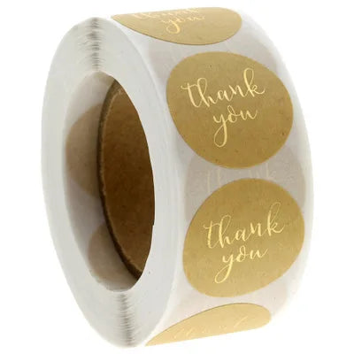 500 runde Kraftpapier-Etiketten für Geschenke, Kuchen und Hochzeit