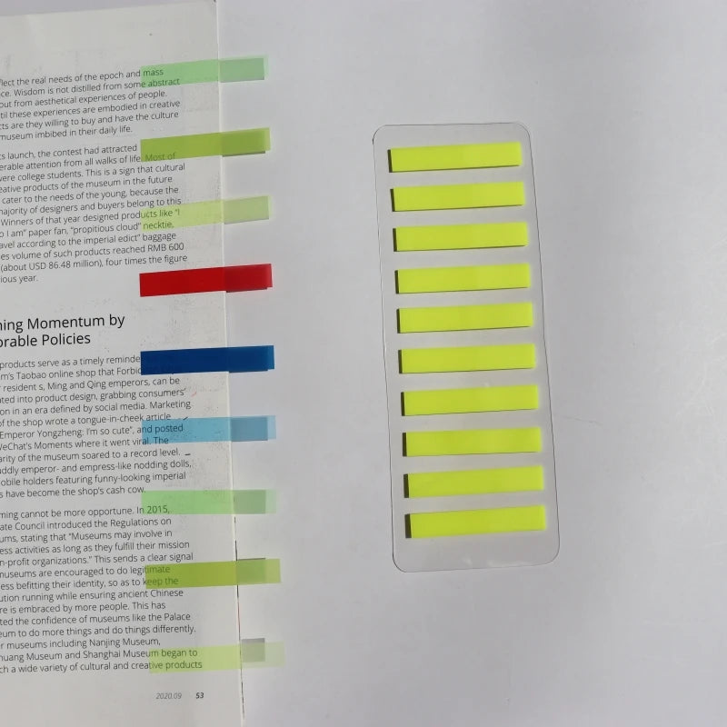 200 selbstklebende farbige Index-Tabs Haftnotizen für Büro und Schule