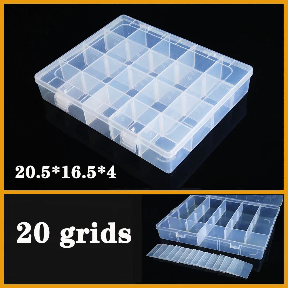 Vielseitiger transparenter Organizer für Kleinteile: Schmuck, Werkzeug, Büro