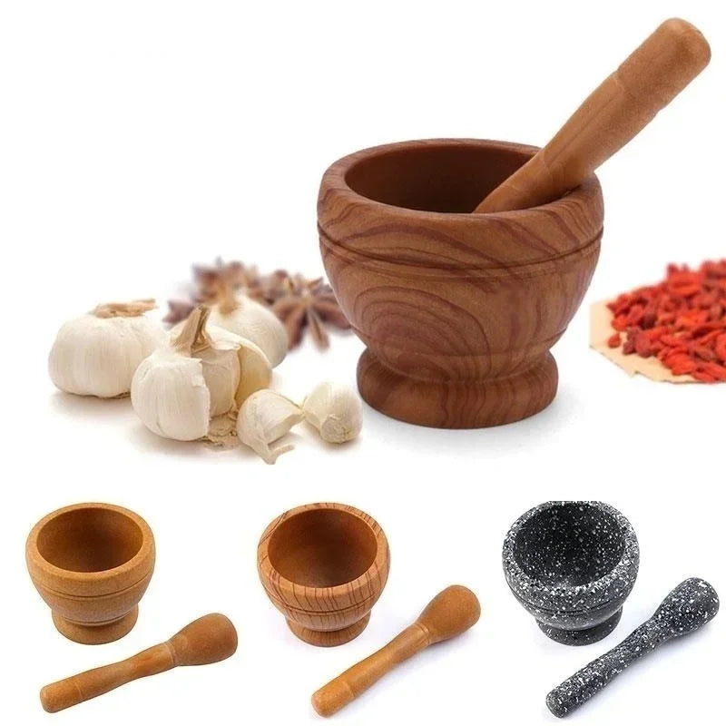 Robustes Harz-Mörser-Set – Leicht - langlebig für Kräuter, Knoblauch - Gewürze