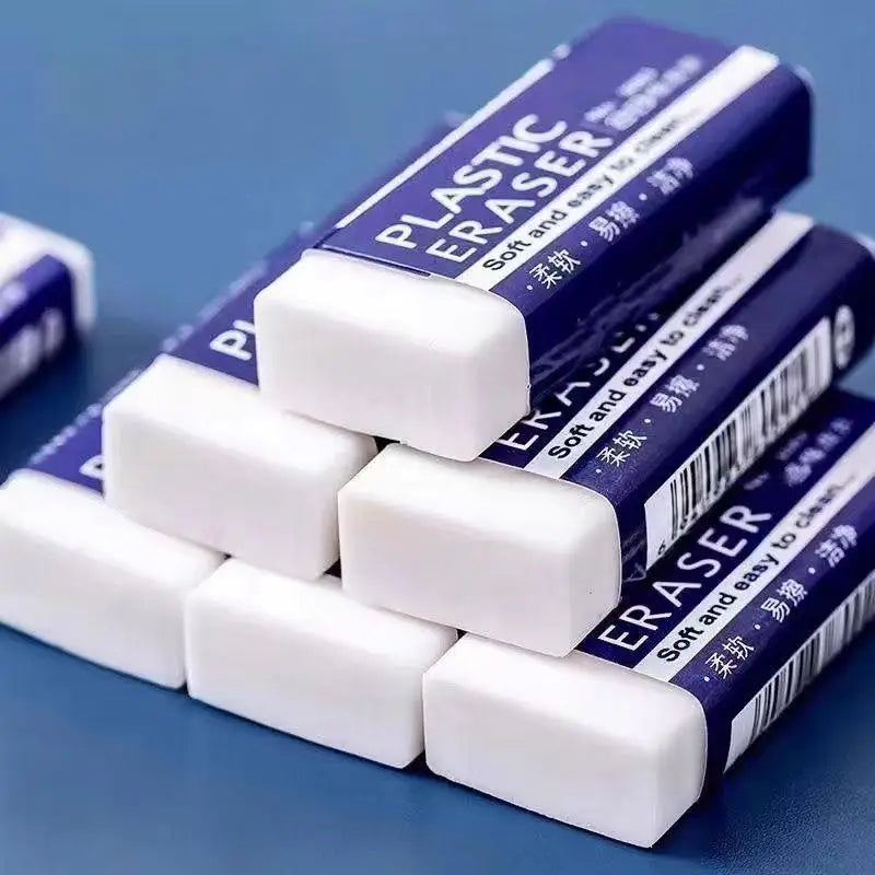 Weiße PVC-Radiergummis 10 Stück für Schüler Kunst Skizzieren Büro