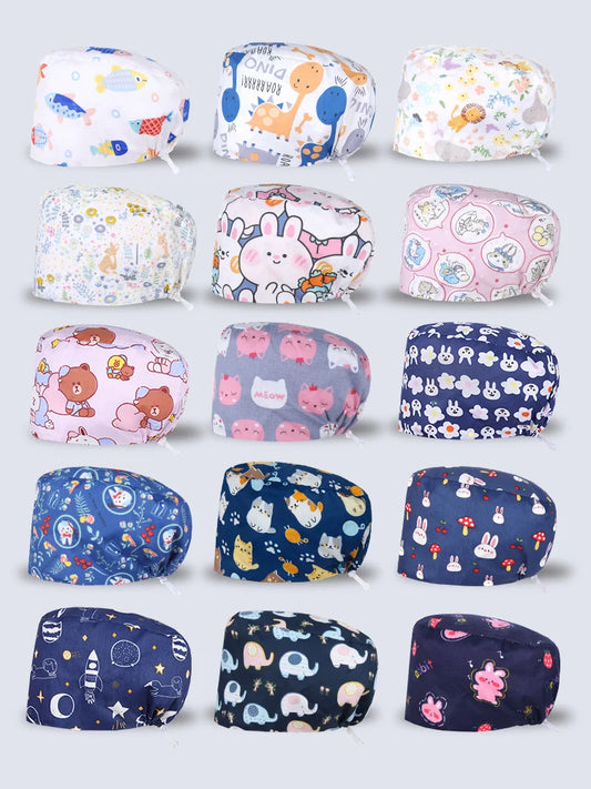 Pflegekappe aus 100 Baumwolle mit verstellbarem Kordelverschluss