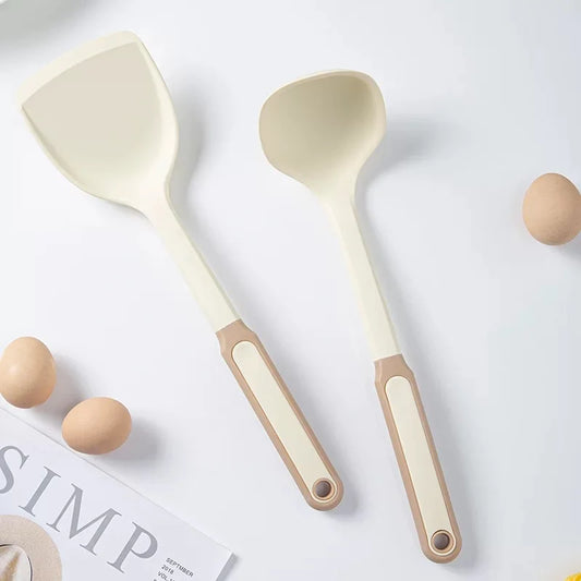 2er Set Silikon Kochspatel hochtemperaturbeständig Antihhaft Küchenhelfer