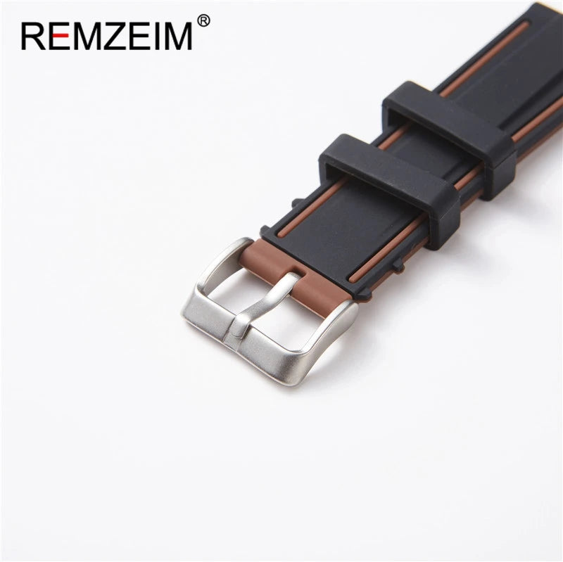 Silikon Uhrenarmband mit Schnellverschluss in 20/22/24mm Breite