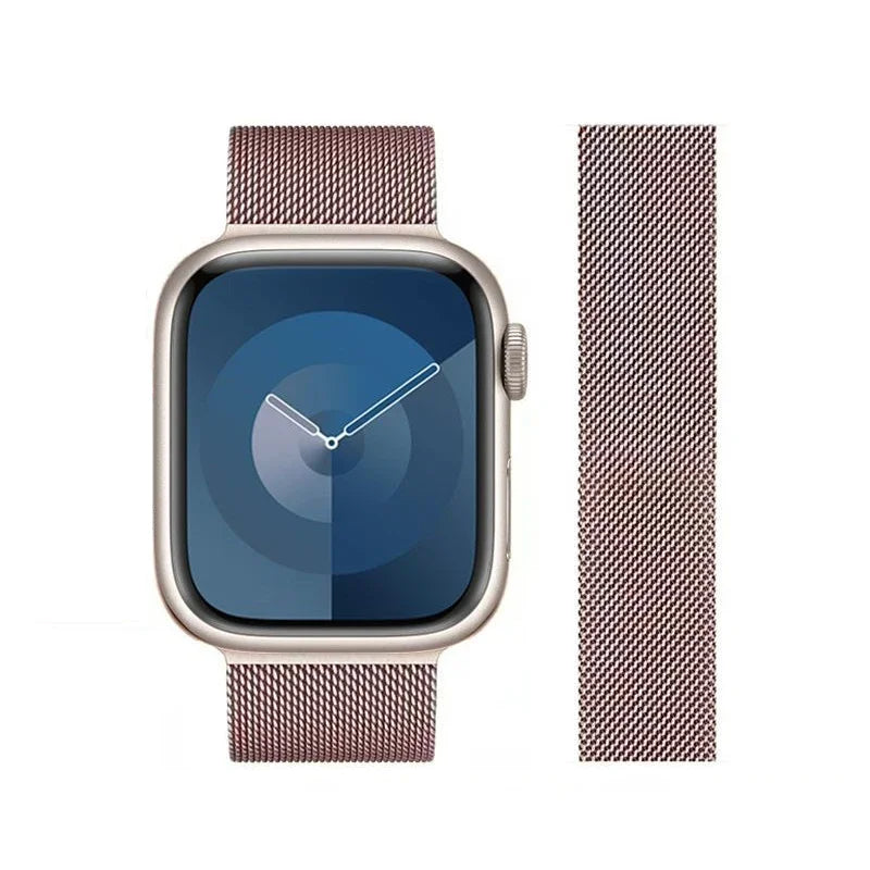 Edelstahl Mesh-Metallarmband mit Magnetverschluss für Smartwatches 38-49 mm