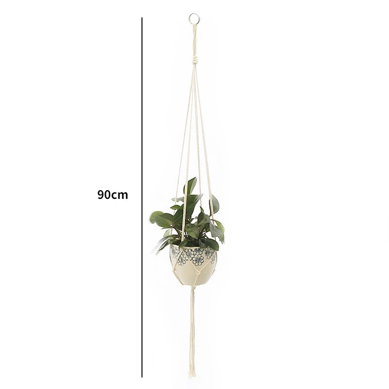 Handgefertigte Makramee Hängekörbe für Gartenpflanzen und Balkon