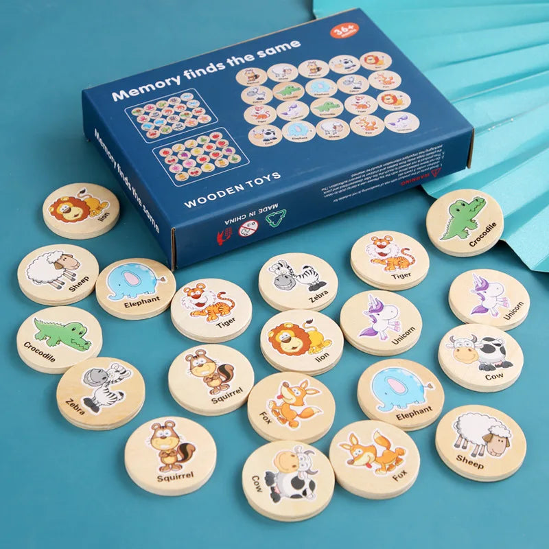 Förderndes Montessori Holzpuzzle mit Tiermotiven – Gedächtnis - Konzentration spielend stärken