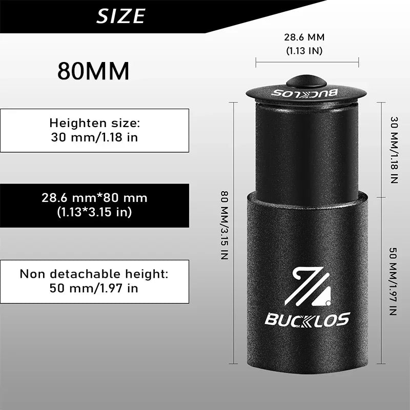 Fahrrad Vorbau Verlängerung 100-210 mm Aluminium Lenker Extender Adapter