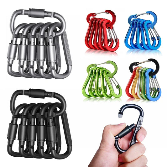 Robuste 6er Set Aluminium Karabiner – Leicht - Vielseitig für Outdoor-Abenteuer