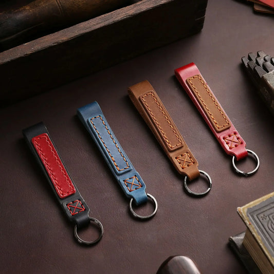 Universal Leder Schlüsselanhänger Auto Schlüsselring Geschenk für Männer