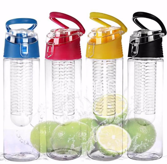 700 ml Trinkflasche mit Fruchteinsatz Sport Wasserflasche Camping Reise