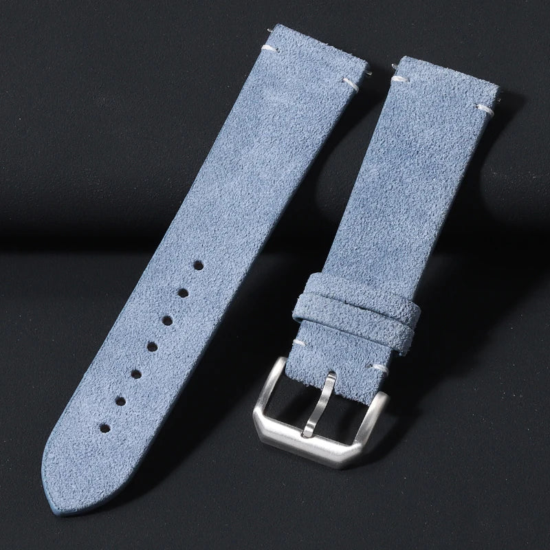 Weiches Wildleder Uhrenarmband 20 22mm für Smartwatch Klassik Uhr Damen Herren